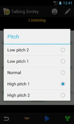 Talking Smiley android App screenshot 0